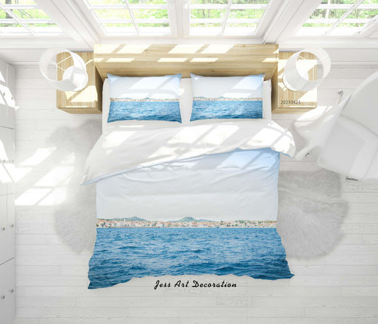 3D Building Sky Sea City Quilt Cover Set Bedding Set Duvet Cover Pillowcases 98