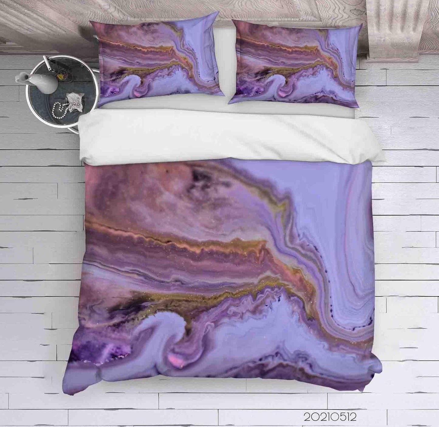 3D Abstract Marble Texture Quilt Cover Set Bedding Set Duvet Cover Pillowcases 274