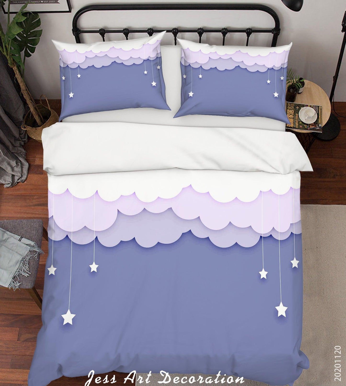 3D Abstract Sky Cloud Star Quilt Cover Set Bedding Set Duvet Cover Pillowcases LXL