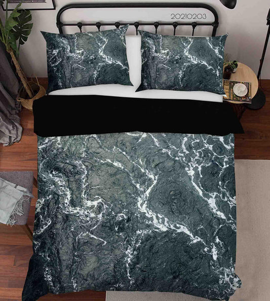 3D Abstract Marble Texture Quilt Cover Set Bedding Set Duvet Cover Pillowcases 17