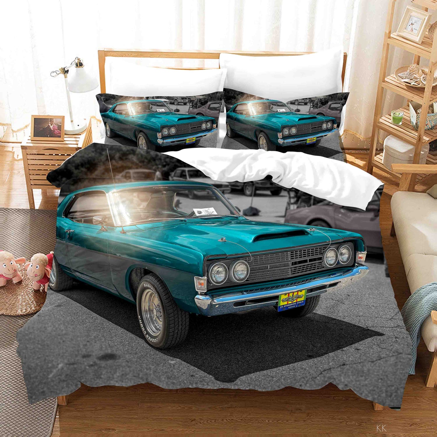 3D Automobile Sunlight Quilt Cover Set Bedding Set Duvet Cover Pillowcase 426