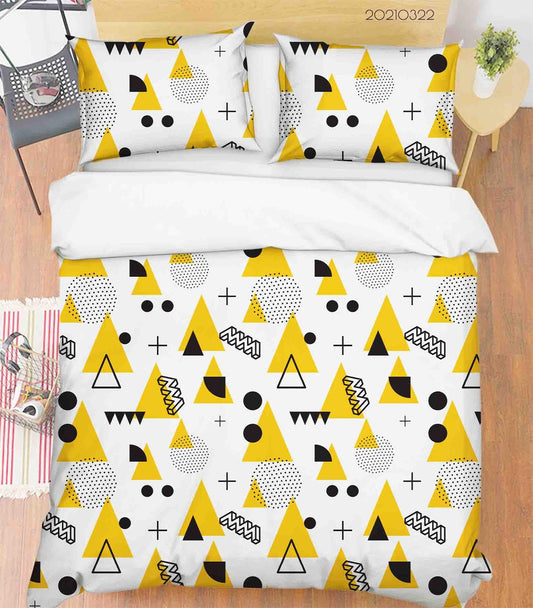 3D Abstract Geometric Pattern Quilt Cover Set Bedding Set Duvet Cover Pillowcases 130