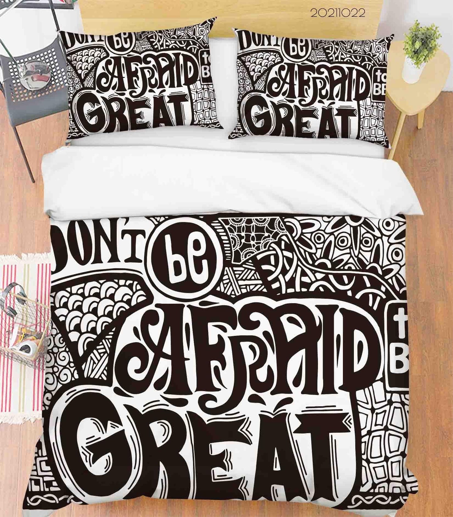 3D Abstract Alphabet Graffiti Quilt Cover Set Bedding Set Duvet Cover Pillowcases 51