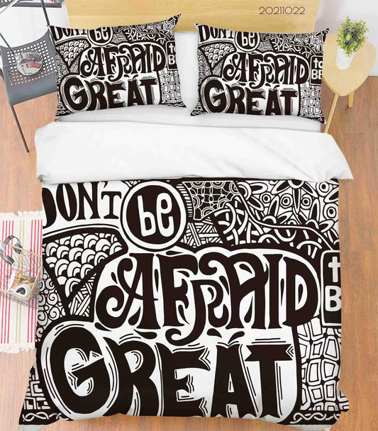 3D Abstract Alphabet Graffiti Quilt Cover Set Bedding Set Duvet Cover Pillowcases 51