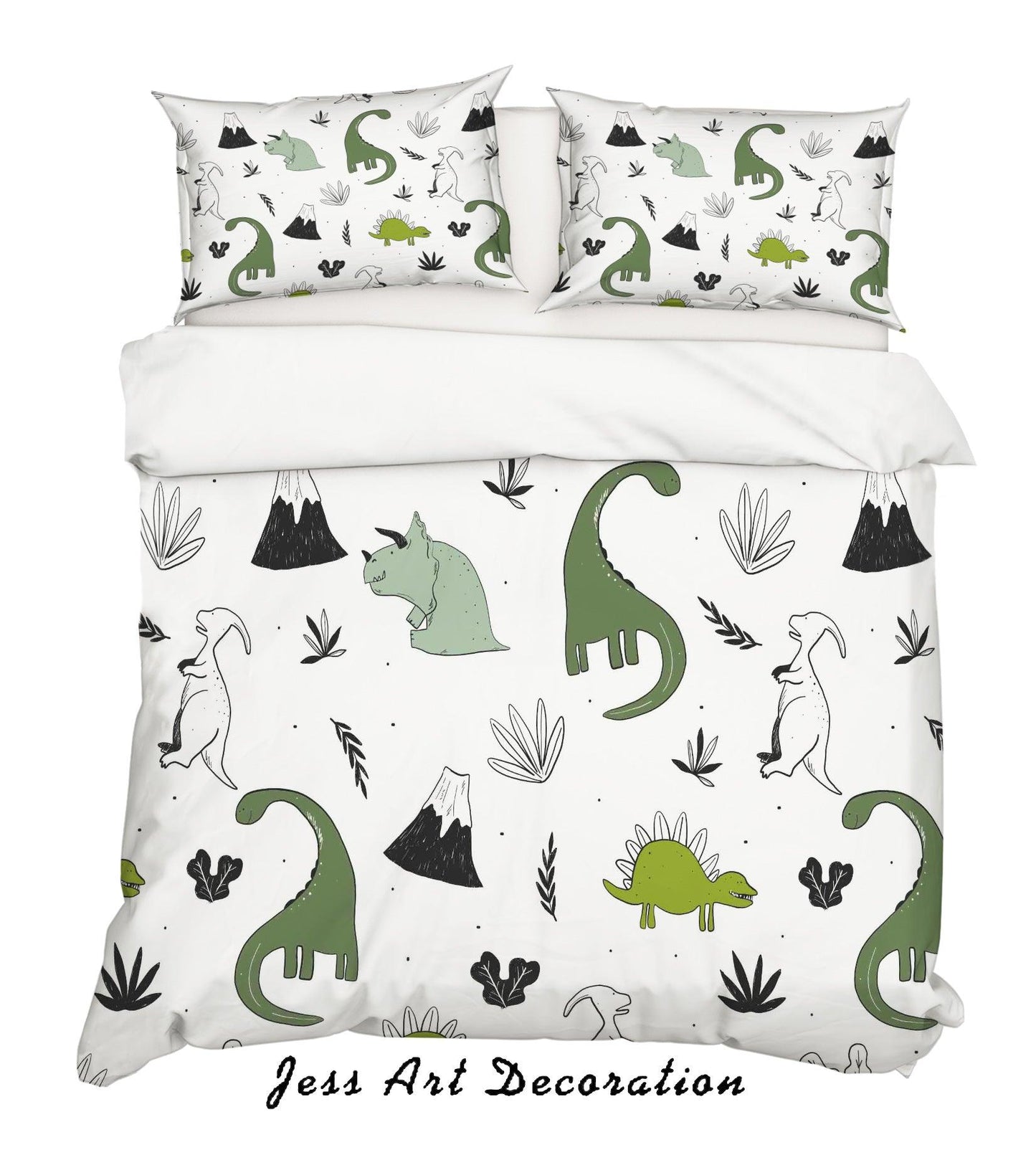 3D Cartoon Dinosaur Quilt Cover Set Bedding Set Pillowcases 80