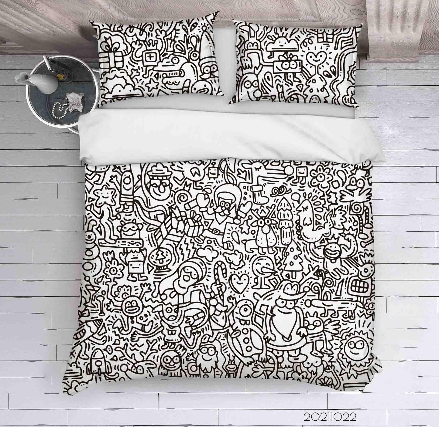 3D Abstract Monster Graffiti Quilt Cover Set Bedding Set Duvet Cover Pillowcases 13
