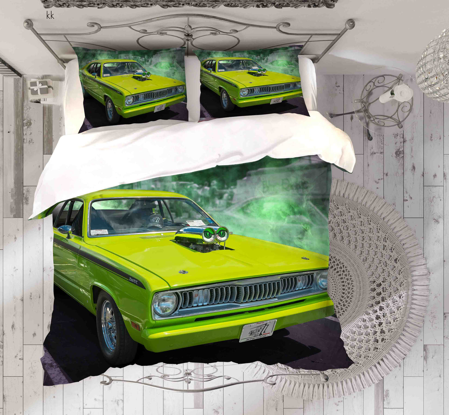 3D Automobile Green Quilt Cover Set Bedding Set Duvet Cover Pillowcase 367