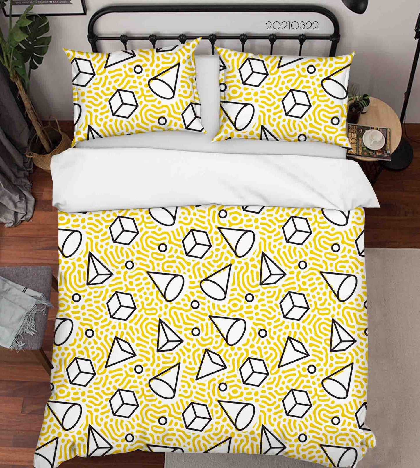 3D Abstract Geometric Pattern Quilt Cover Set Bedding Set Duvet Cover Pillowcases 112