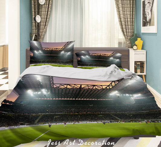 3D AC Associazione Calcio Milan Lamplight Spectator Seats Quilt Cover Set Bedding Set Duvet Cover Pillowcase 854