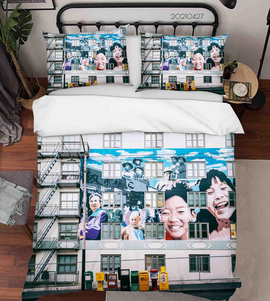 3D Abstract Art Street Graffiti Quilt Cover Set Bedding Set Duvet Cover Pillowcases 104