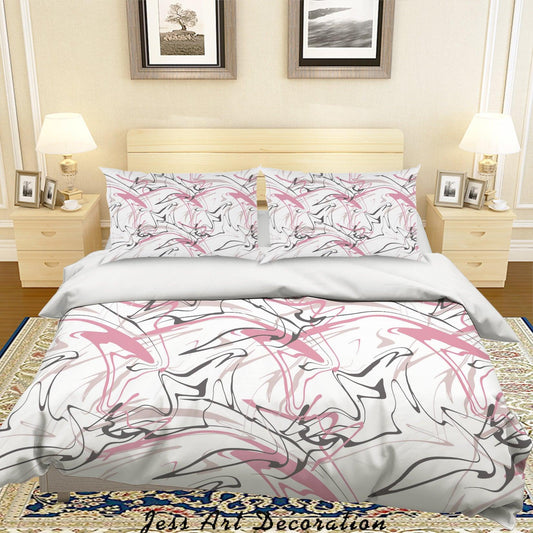 3D Art Line Quilt Cover Set Bedding Set Pillowcases 11