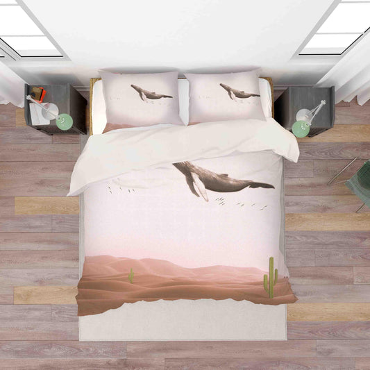 3D Abstract Whale Quilt Cover Set Bedding Set Pillowcases 102