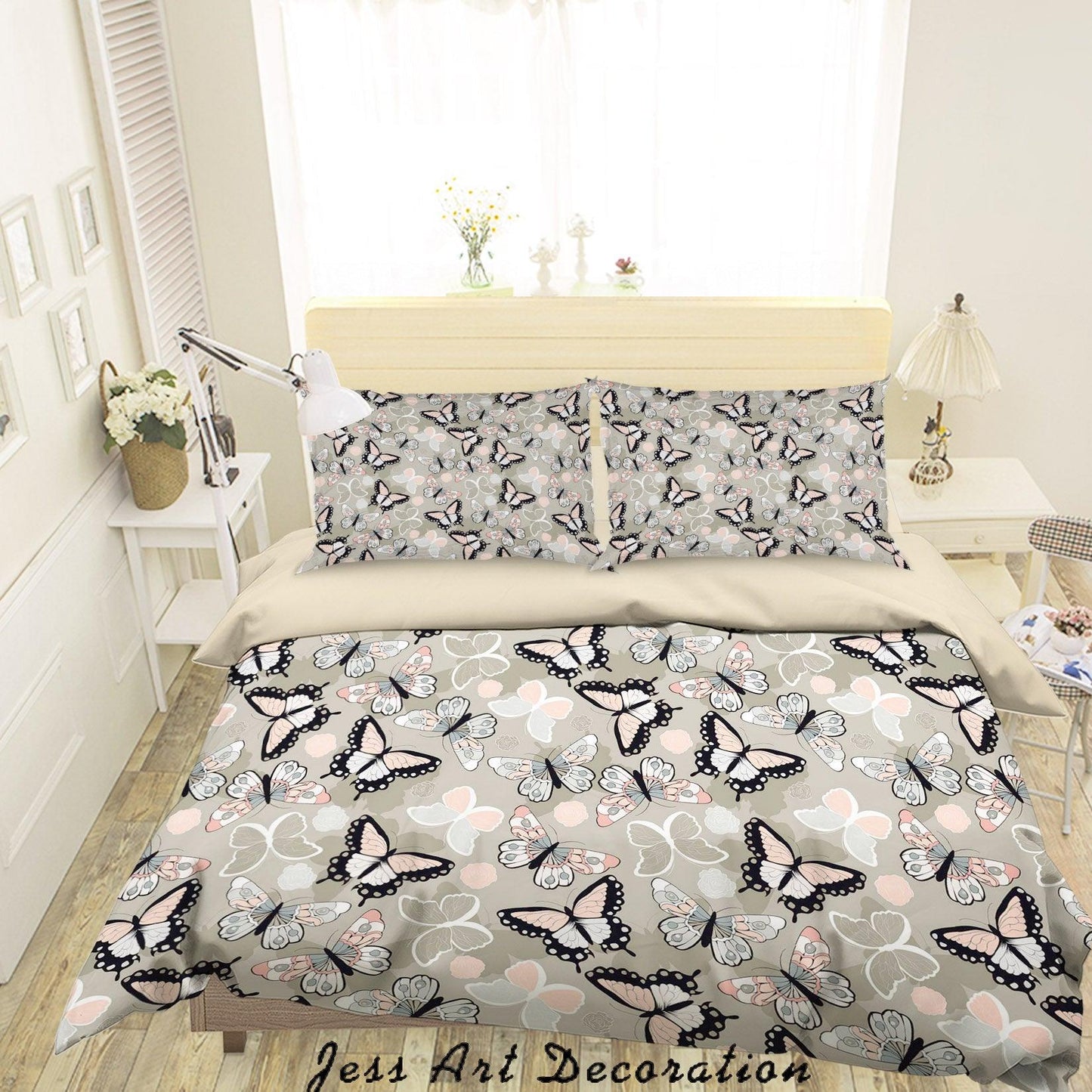 3D Butterfly Quilt Cover Set Bedding Set Duvet Cover Pillowcases SF16