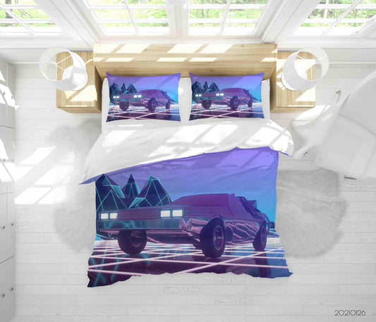 3D Cartoon Car Pattern Design Quilt Cover Set Bedding Set Duvet Cover Pillowcases 48