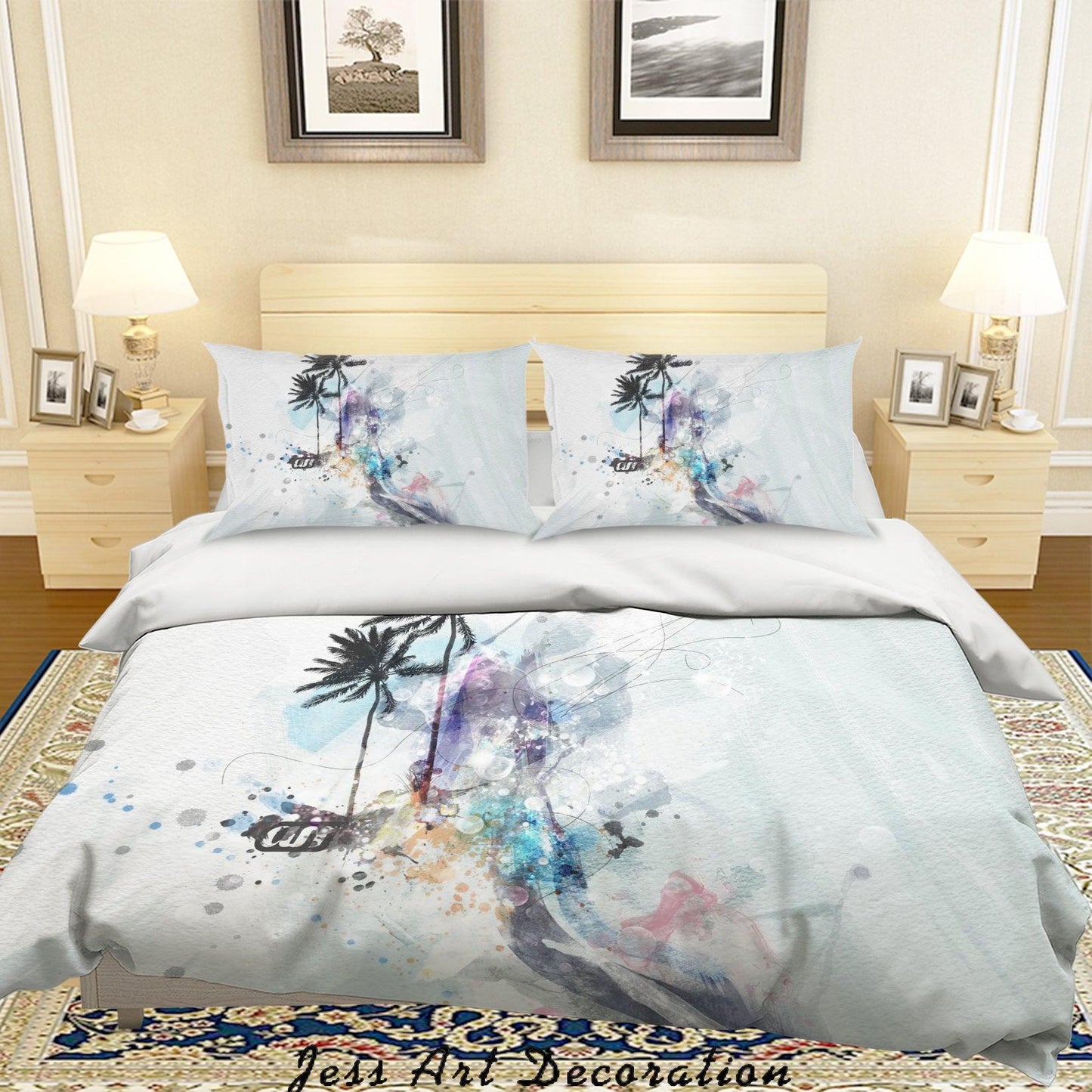 3D Abstract Watercolor Painting Quilt Cover Set Bedding Set Pillowcases 46
