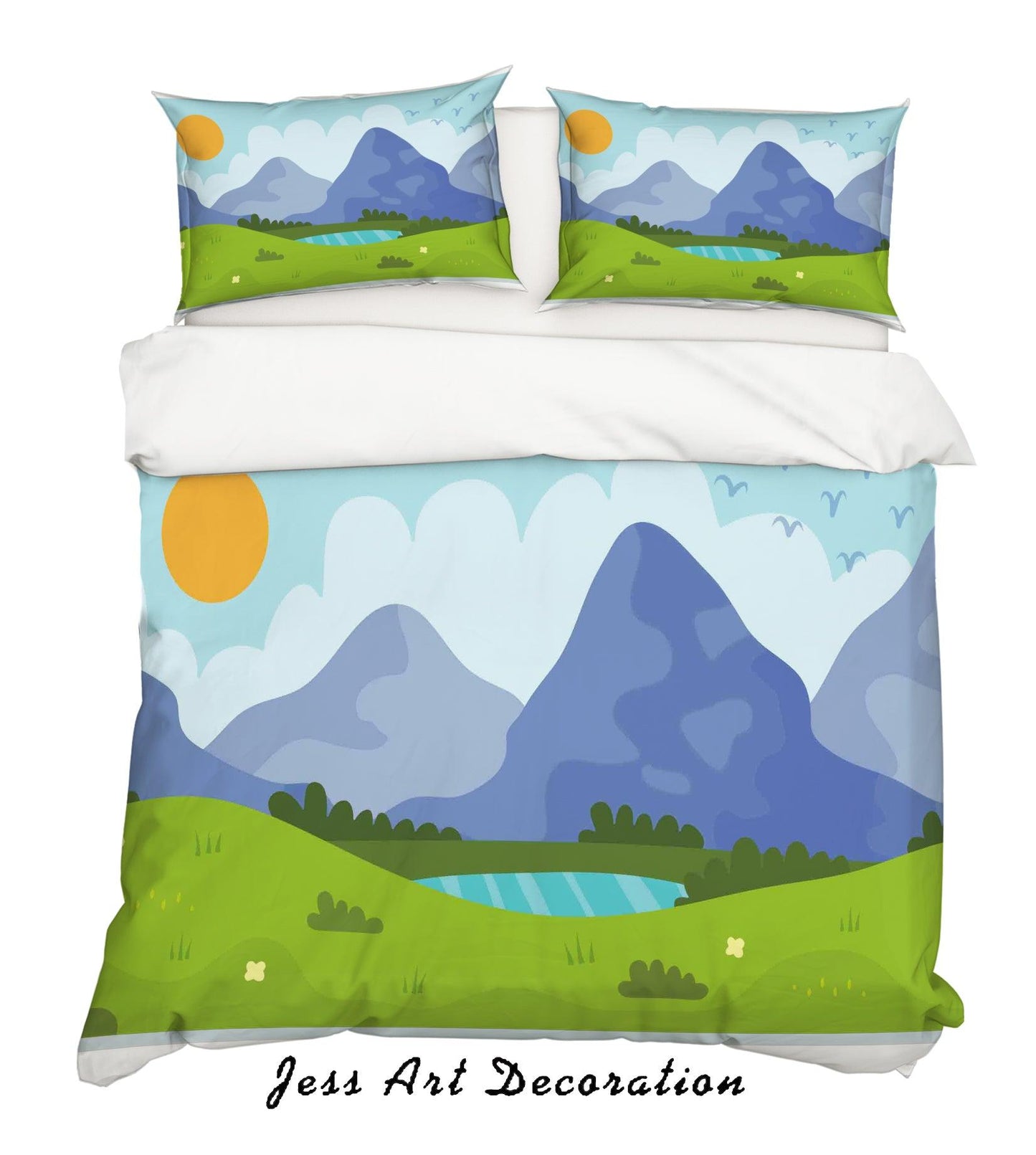 3D Cartoon Mountain Quilt Cover Set Bedding Set Pillowcases 29