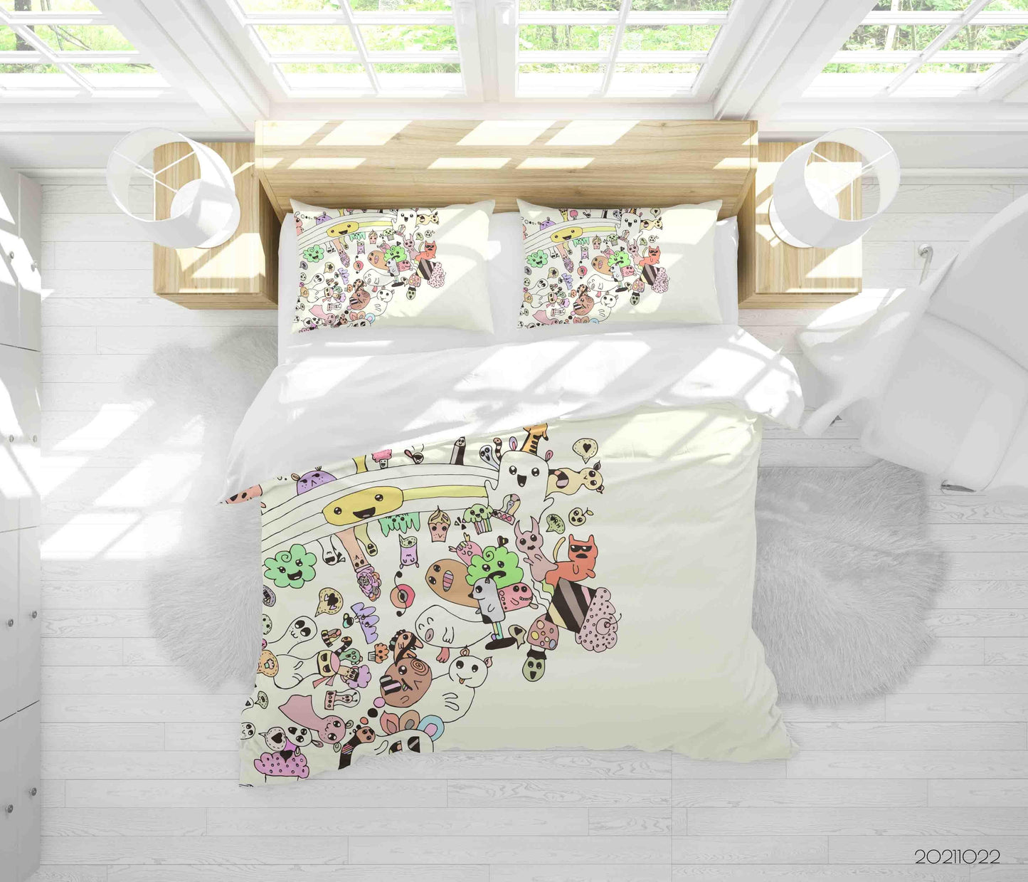 3D Abstract Monster Artistic Graffiti Quilt Cover Set Bedding Set Duvet Cover Pillowcases 11