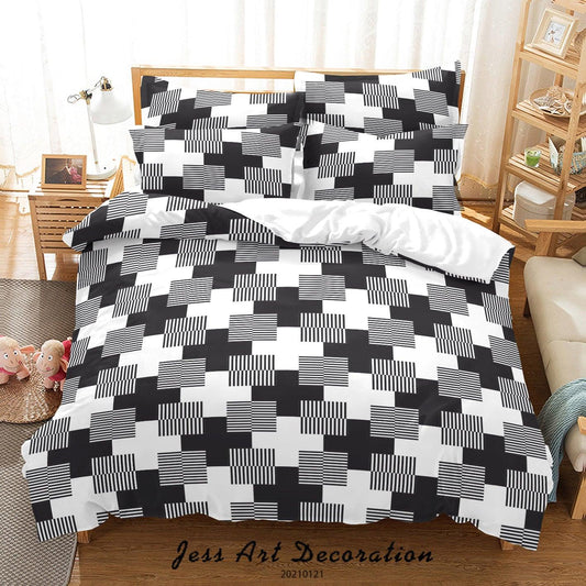 3D Abstract Geometric Pattern Quilt Cover Set Bedding Set Duvet Cover Pillowcases 53