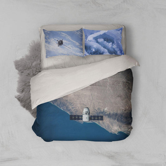 3D Blue Sky Spaceship Quilt Cover Set Bedding Set Pillowcases 61