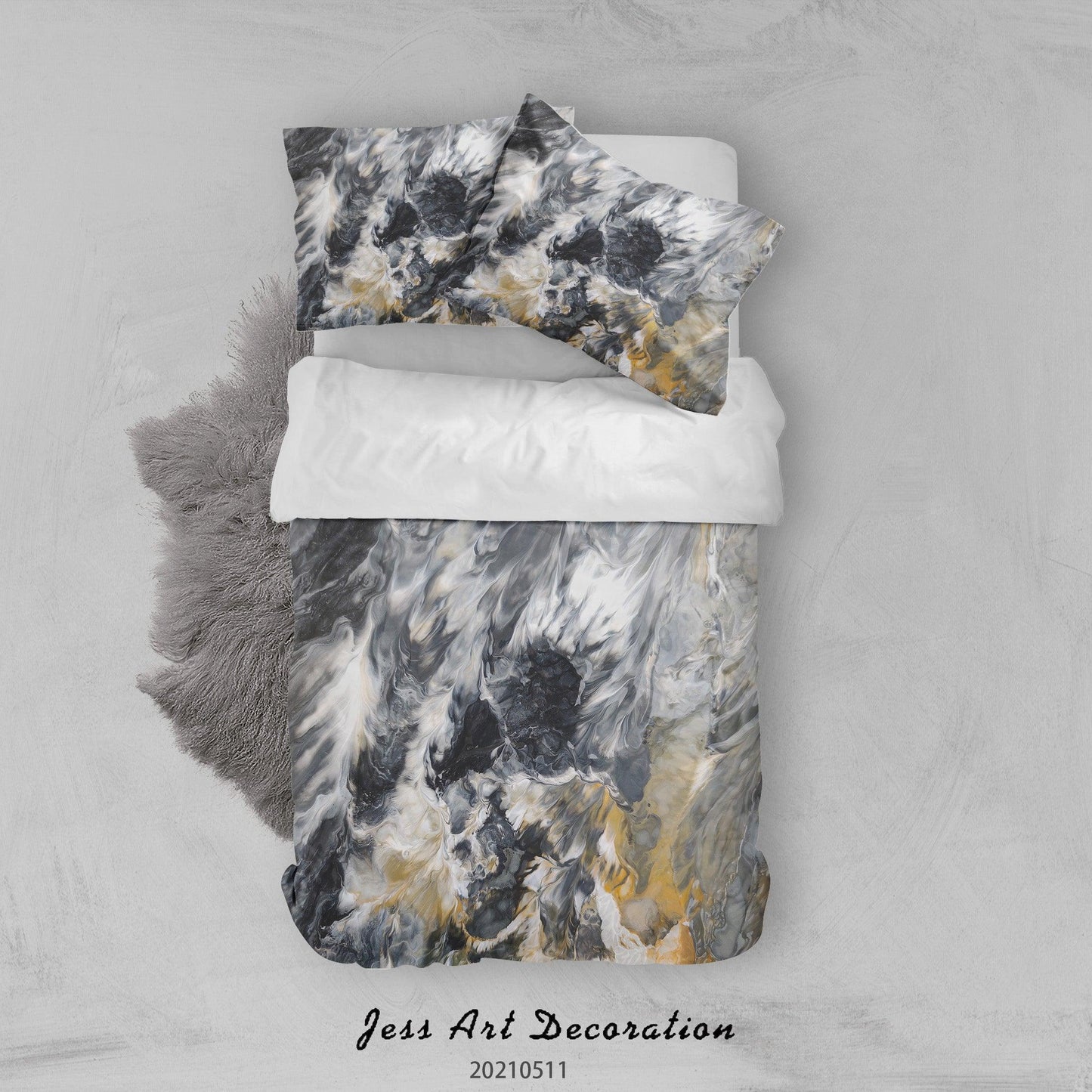 3D Abstract Marble Texture Quilt Cover Set Bedding Set Duvet Cover Pillowcases 596