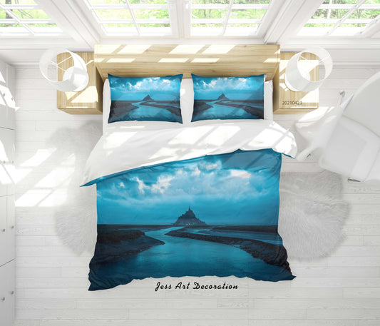 3D Blue Sky Sea Landscape Quilt Cover Set Bedding Set Duvet Cover Pillowcases 126