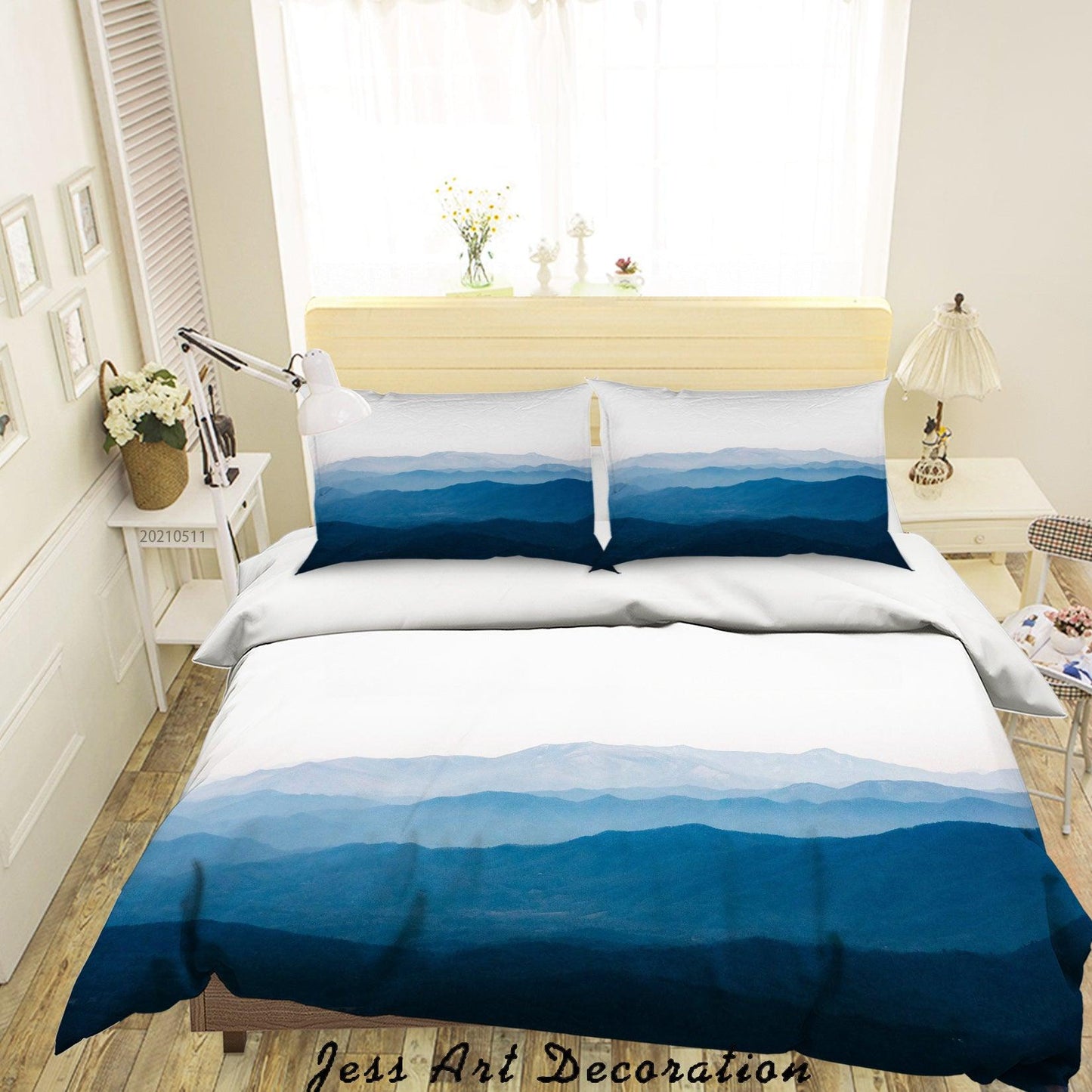 3D Blue Mountain Nature Landscape Quilt Cover Set Bedding Set Duvet Cover Pillowcases 18