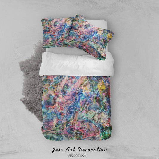 3D Abstract Watercolor Marble Quilt Cover Set Bedding Set Duvet Cover Pillowcases 87 LQH