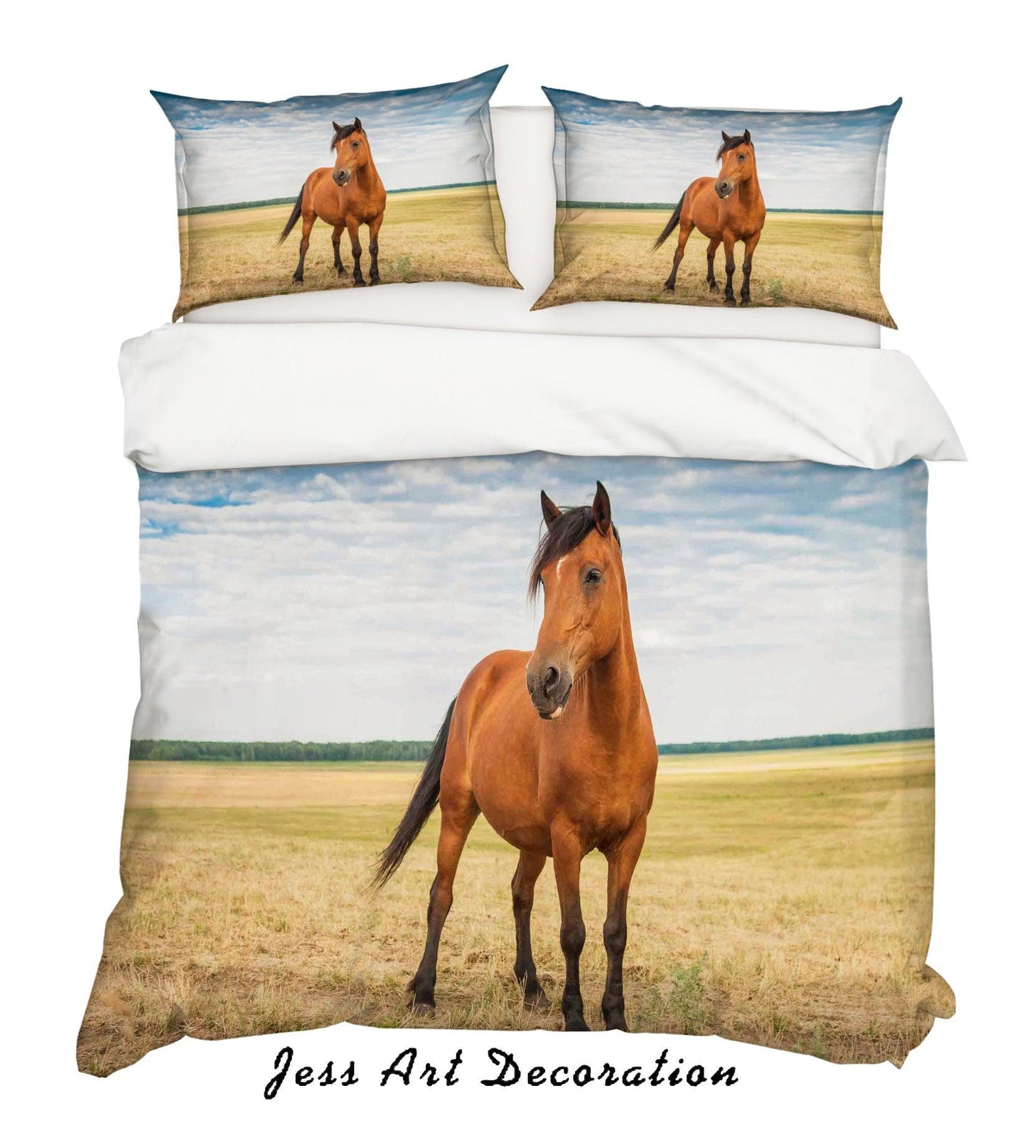 3D Animal Horse Quilt Cover Set Bedding Set Pillowcases SF04