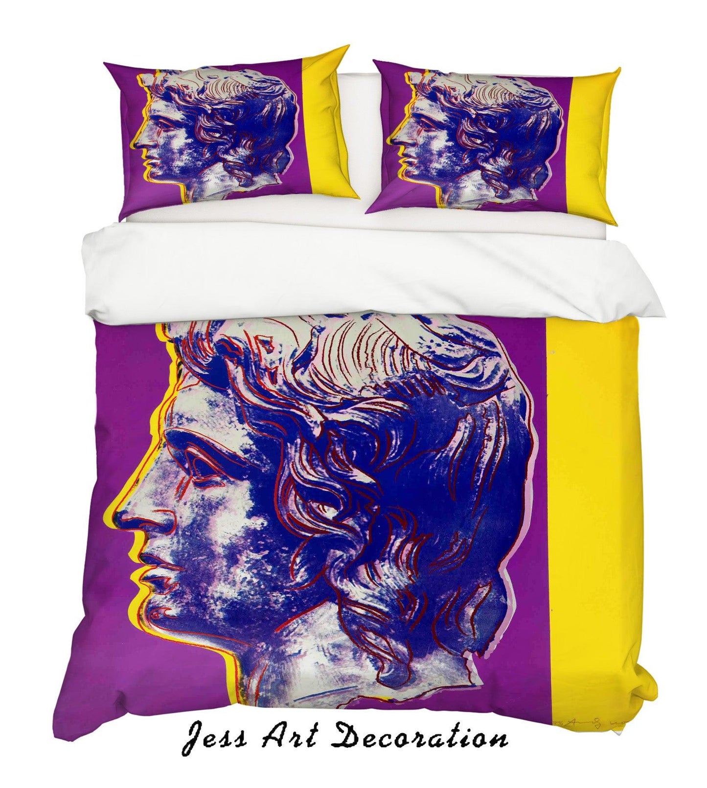 3D Andy Warhol Figure Sketch Violet Quilt Cover Set Bedding Set Duvet Cover Pillowcases  ZY D4