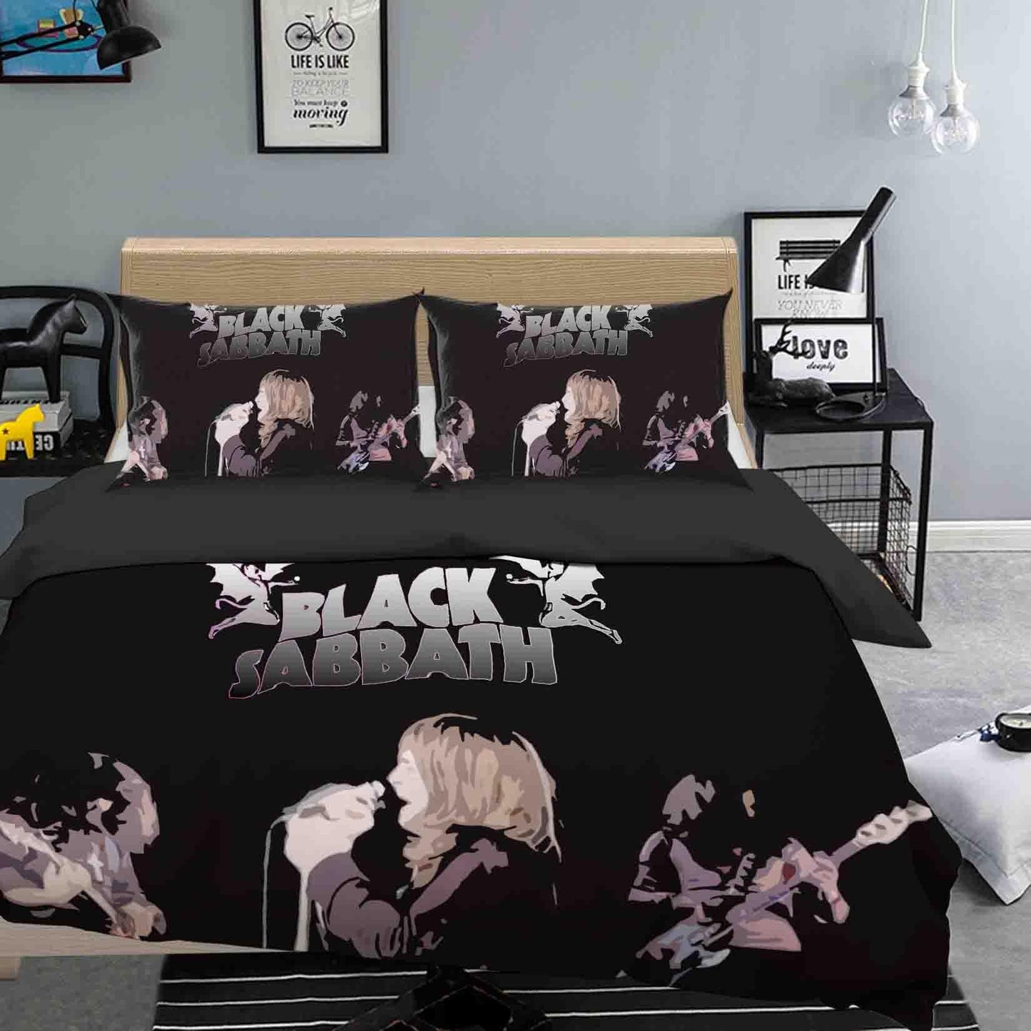 3D Black Sabbath Rock Quilt Cover Set Bedding Set Duvet Cover Pillowcases SF43
