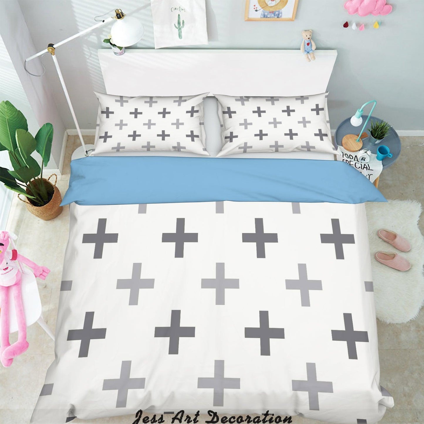 3D Black White Pattern Quilt Cover Set Bedding Set Pillowcases 274