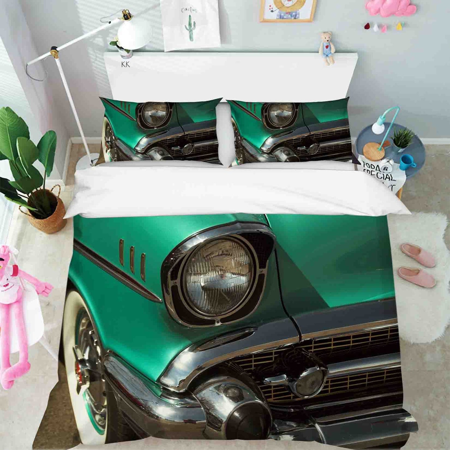 3D Automative Lighting Tyre Quilt Cover Set Bedding Set Duvet Cover Pillowcase 370