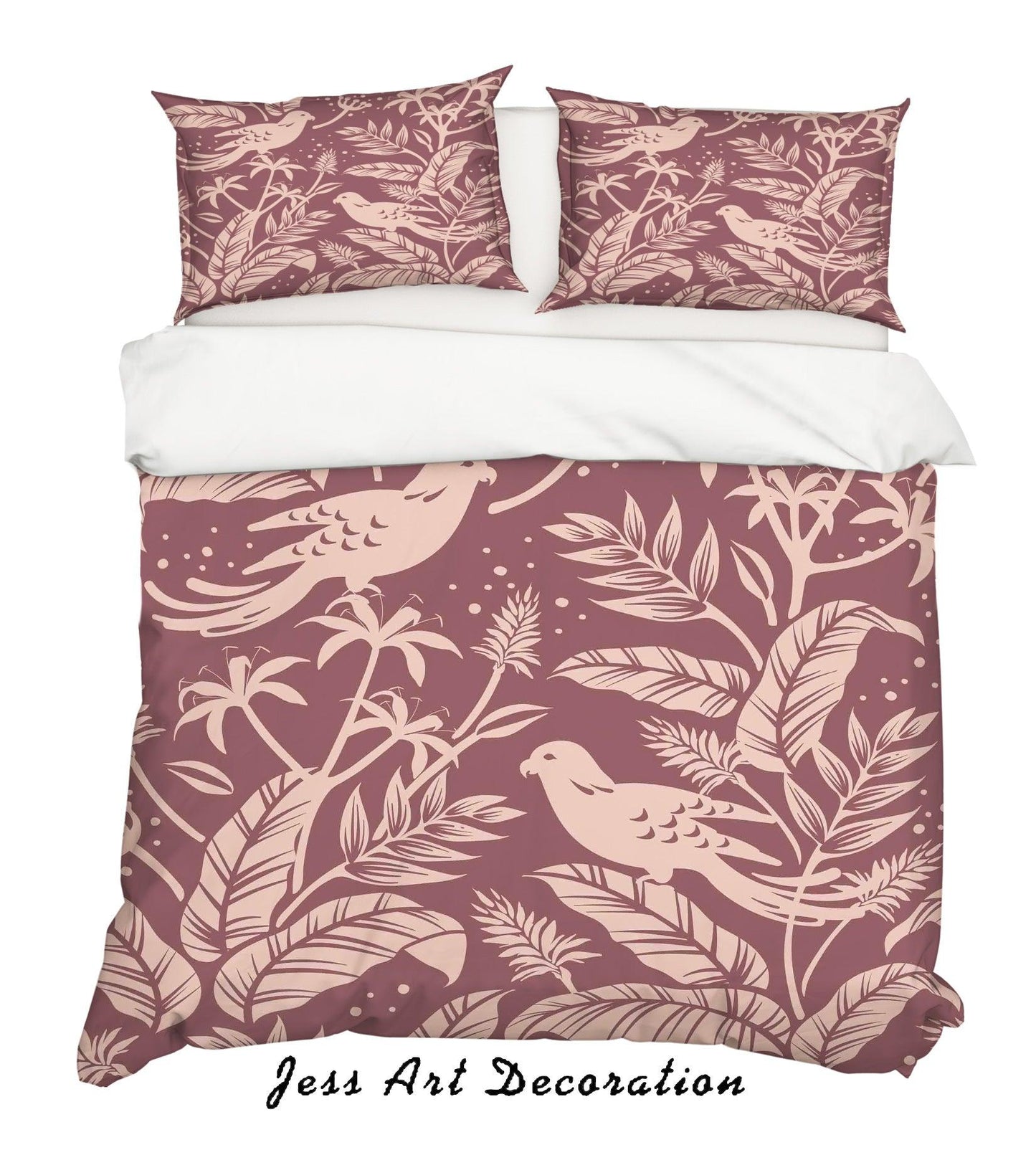 3D Birds Floral Plants Quilt Cover Set Bedding Set Duvet Cover Pillowcases SF95