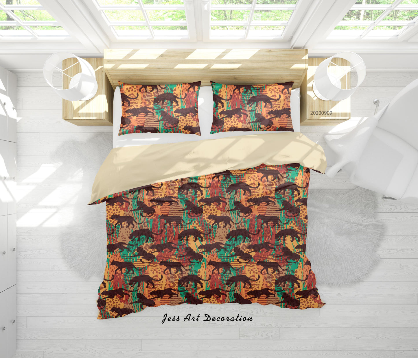 3D Cartoon Animal Pattern Quilt Cover Set Bedding Set Duvet Cover Pillowcases WJ 6076