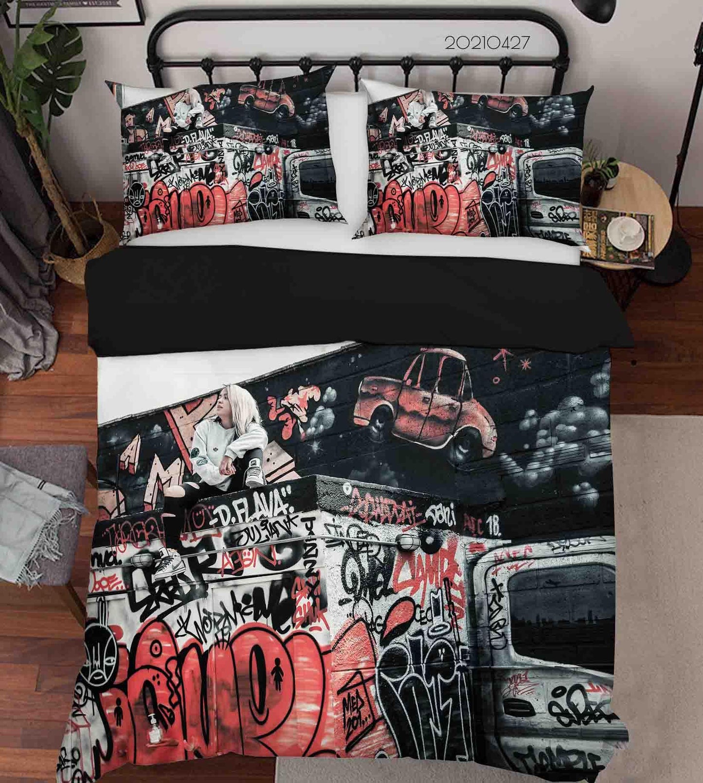 3D Abstract Artist Works Graffiti Quilt Cover Set Bedding Set Duvet Cover Pillowcases 93