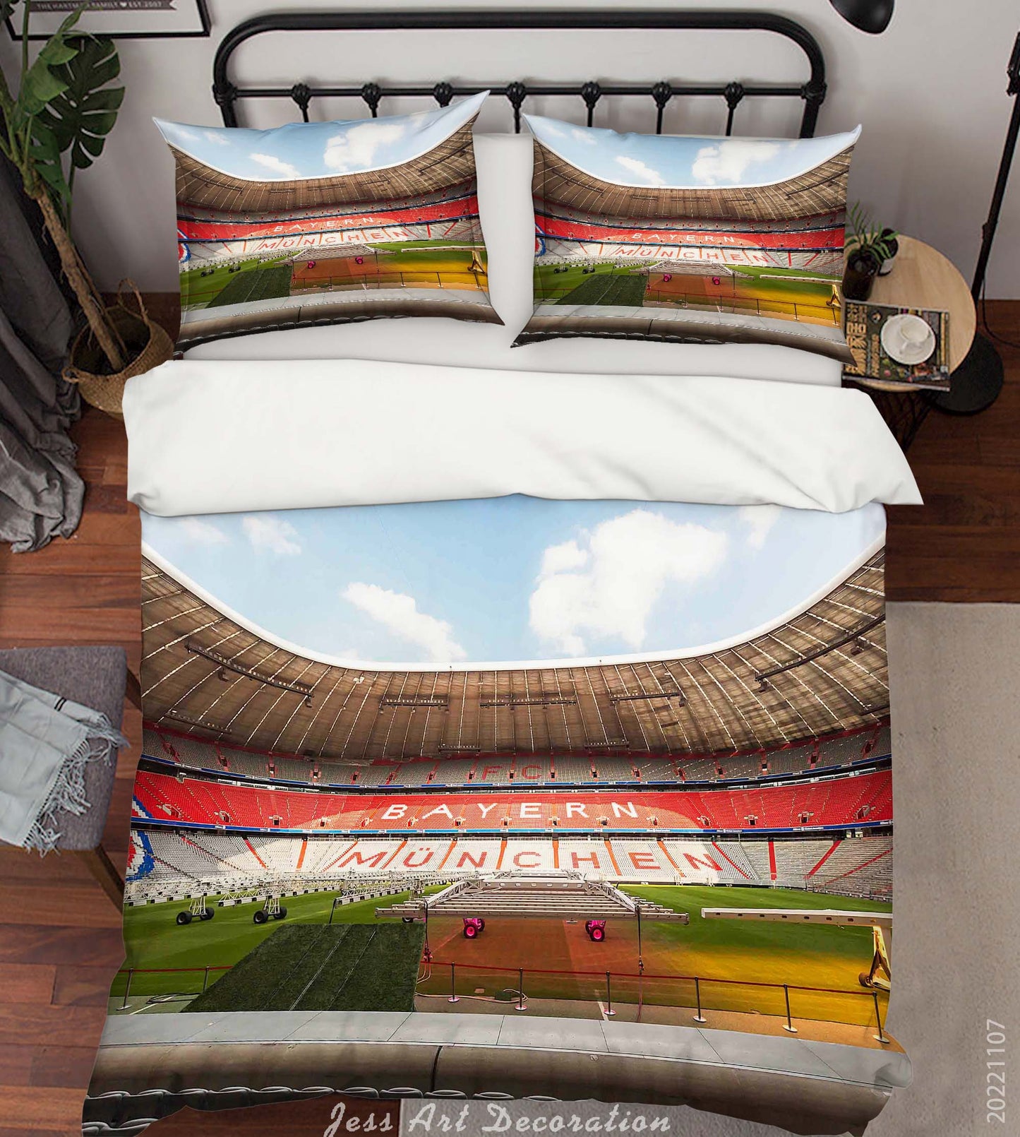 3D Bayern Munich Football Field Spectator Seats Quilt Cover Set Bedding Set Duvet Cover Pillowcase 724