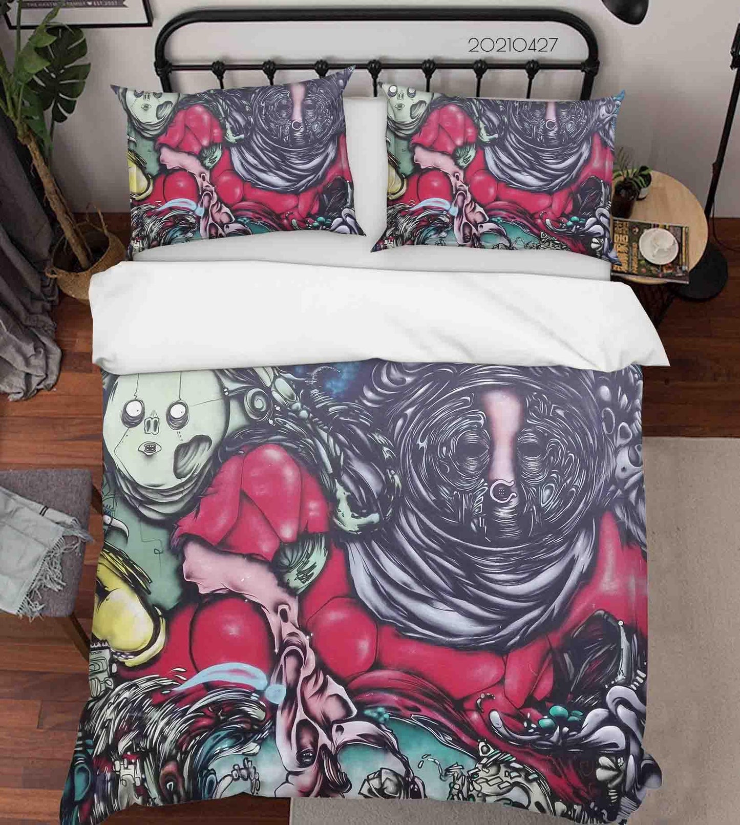 3D Abstract Art Graffiti Quilt Cover Set Bedding Set Duvet Cover Pillowcases 149