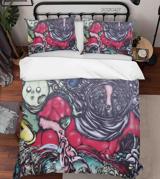 3D Abstract Art Graffiti Quilt Cover Set Bedding Set Duvet Cover Pillowcases 149