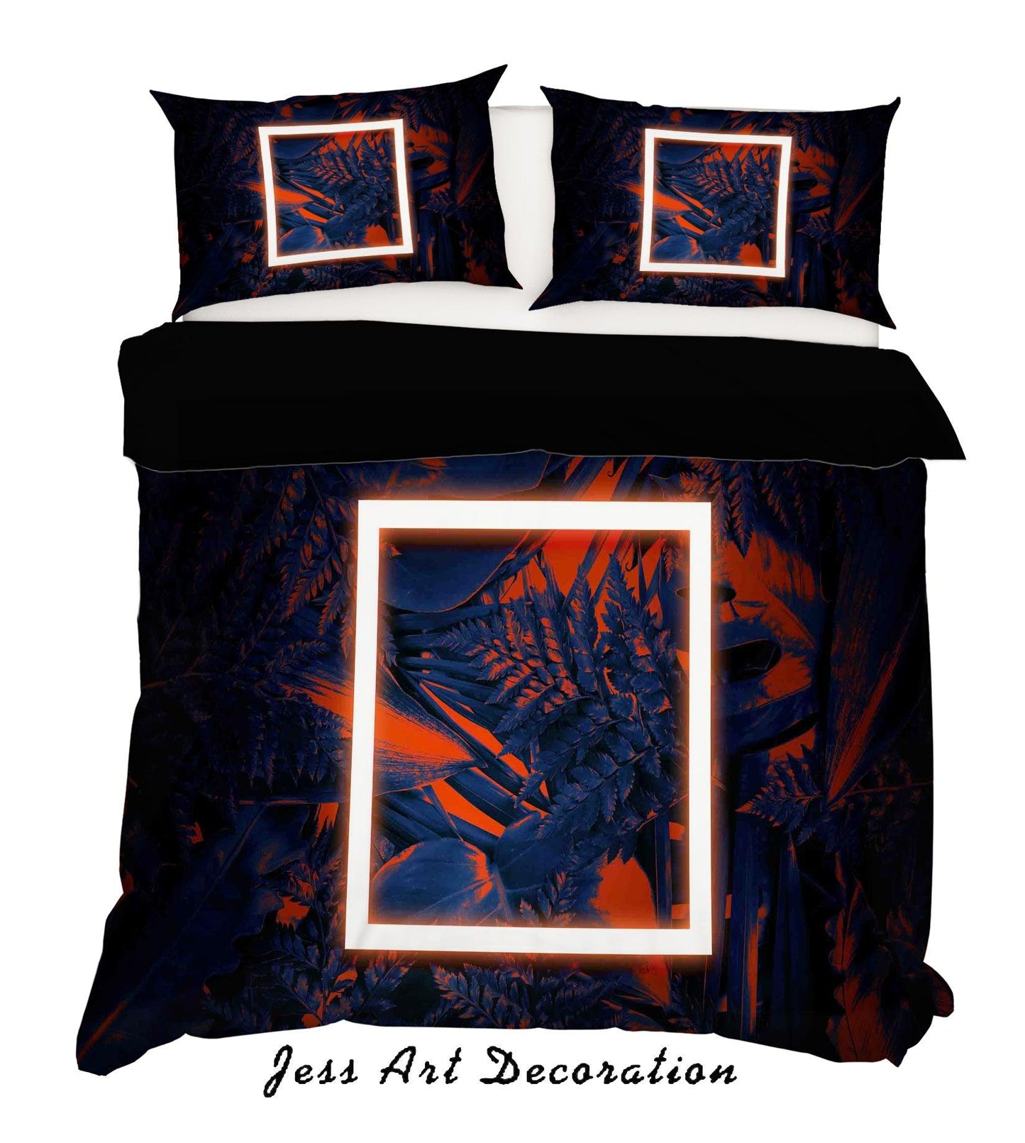 3D Blue Frame Plants Quilt Cover Set Bedding Set Pillowcases 58