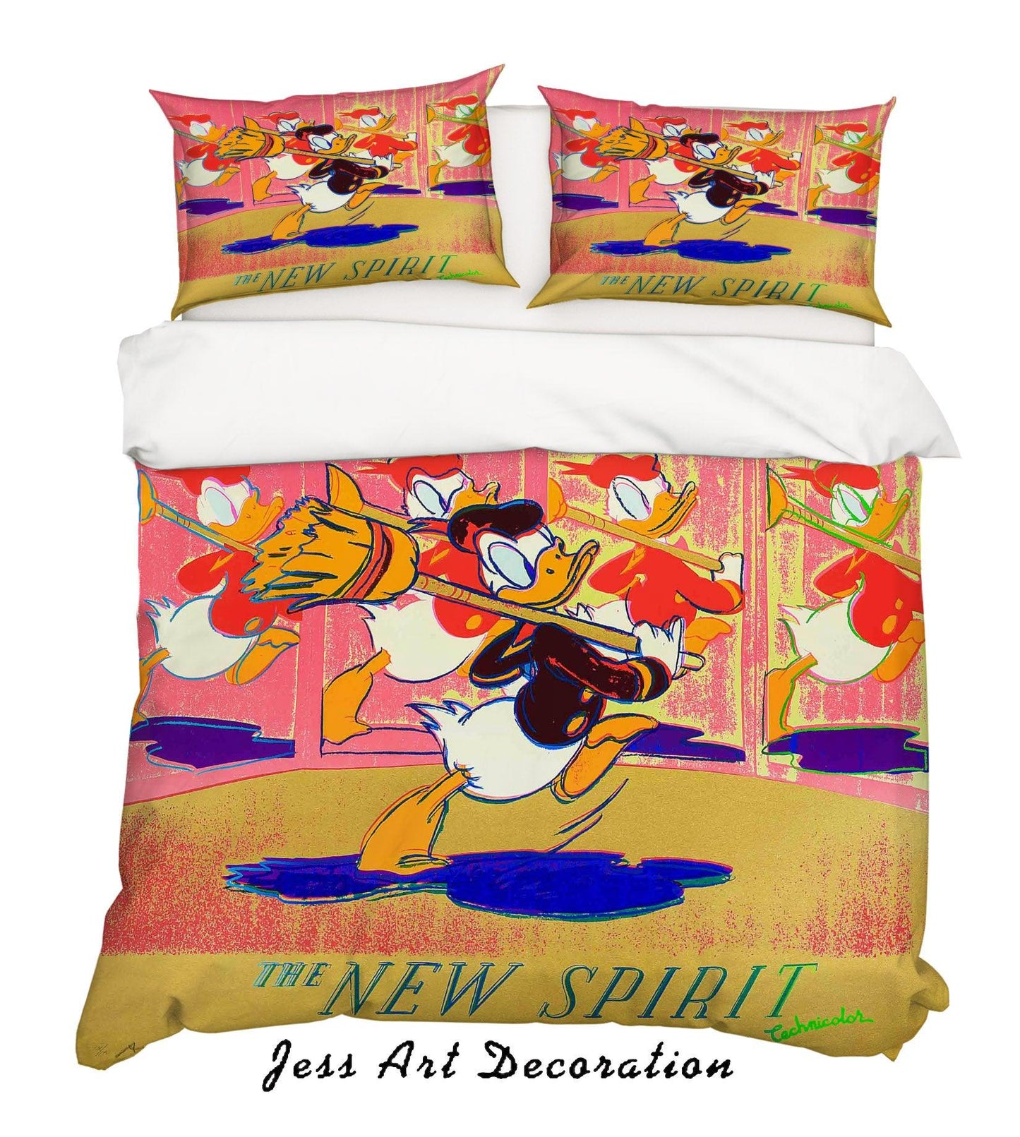 3D Cartoon Duck Animal Quilt Cover Set Bedding Set Duvet Cover Pillowcases LXL