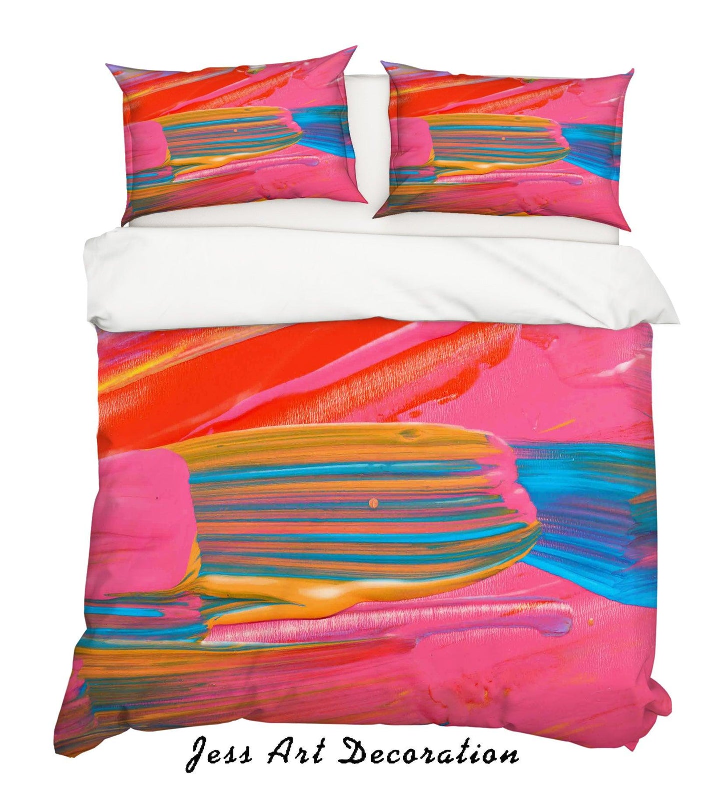 3D Abstract Red Oil Painting Quilt Cover Set Bedding Set Pillowcasesn 63