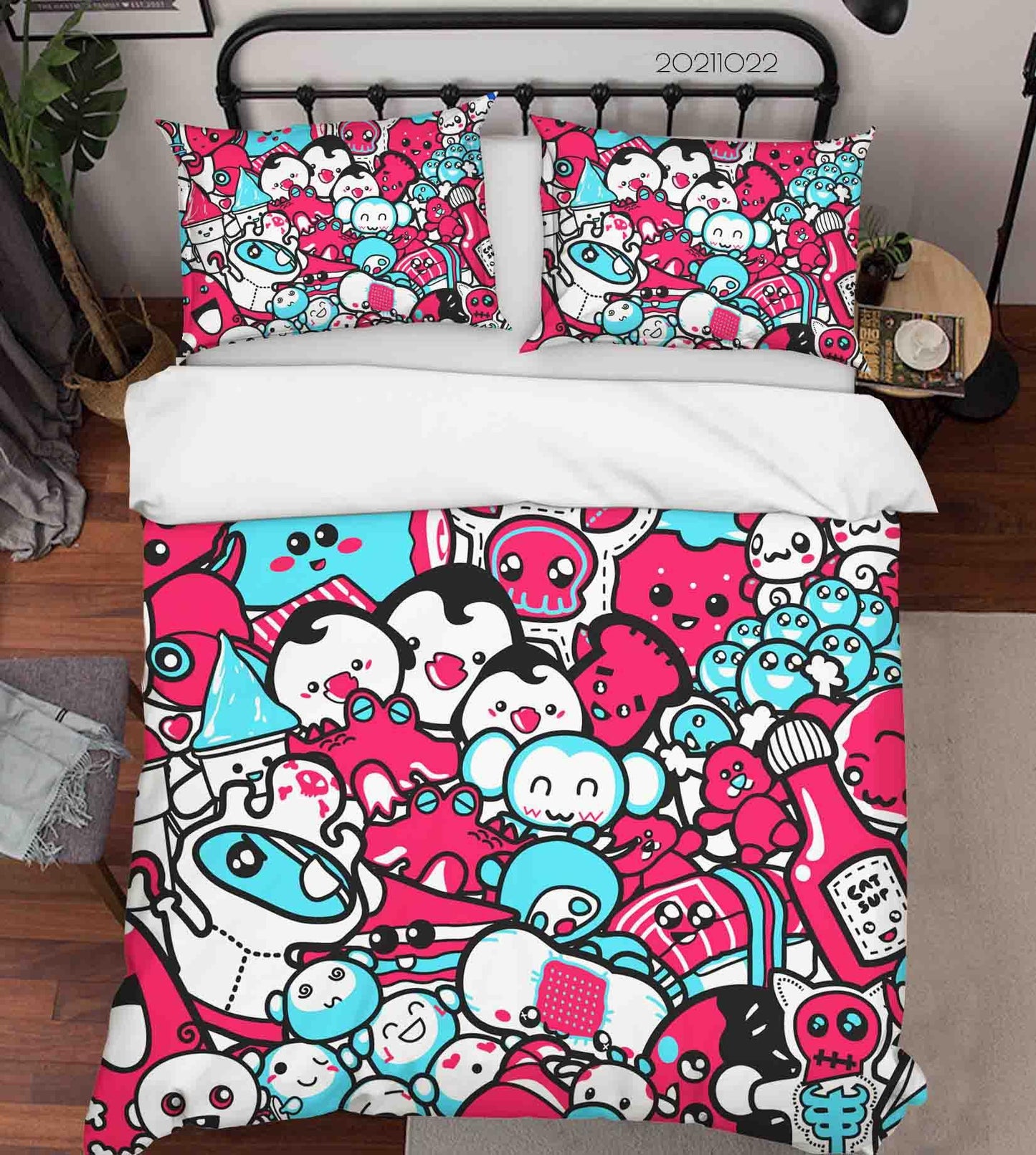 3D Abstract Illustration Art Doodle Quilt Cover Set Bedding Set Duvet Cover Pillowcases 98