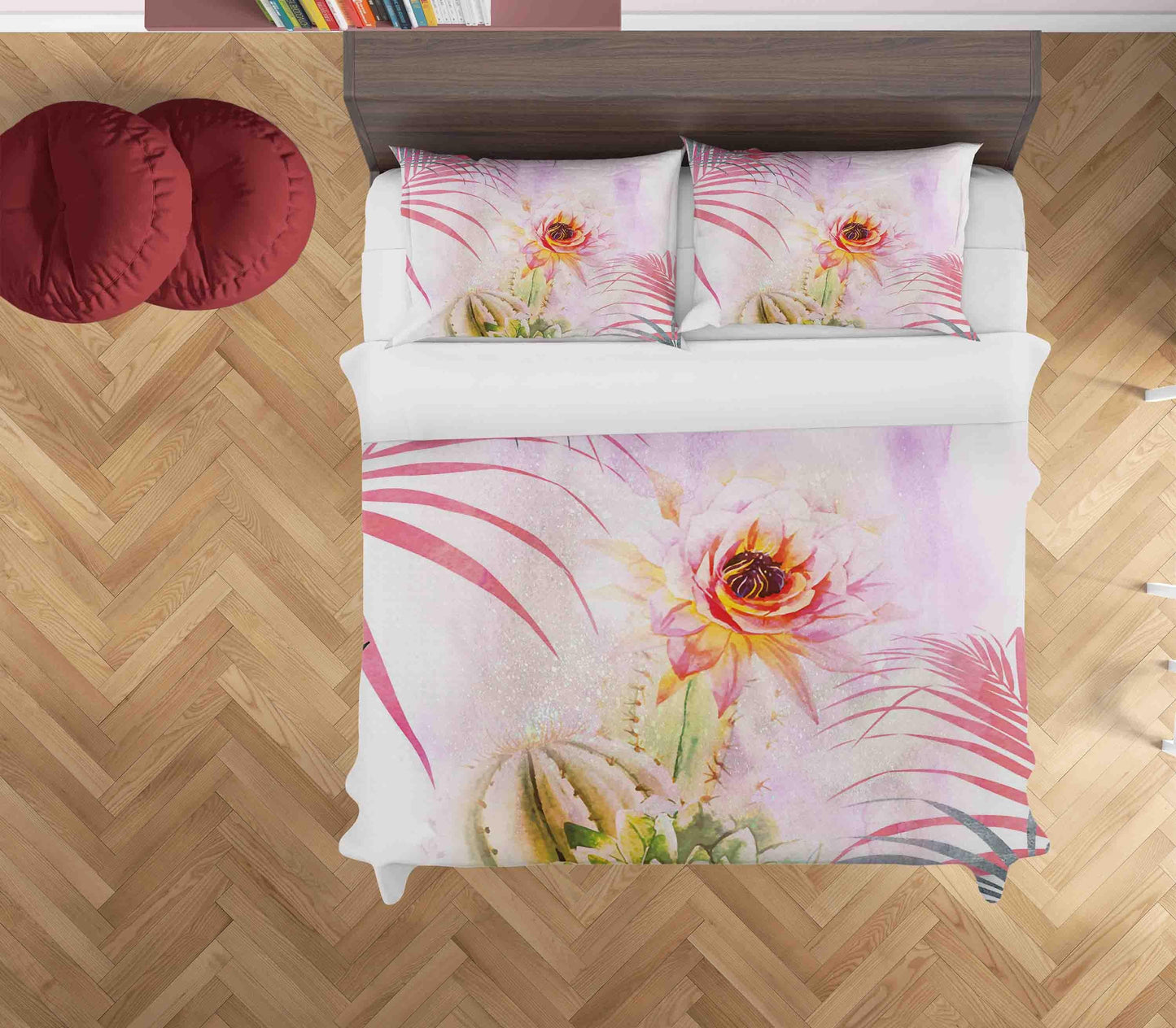 3D Cactus Succulents Floral Quilt Cover Set Bedding Set Duvet Cover Pillowcases SF015