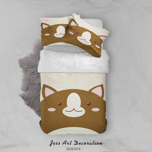 3D Cartoon Cute Animal Mouse Quilt Cover Set Bedding Set Duvet Cover Pillowcases WJ 9528