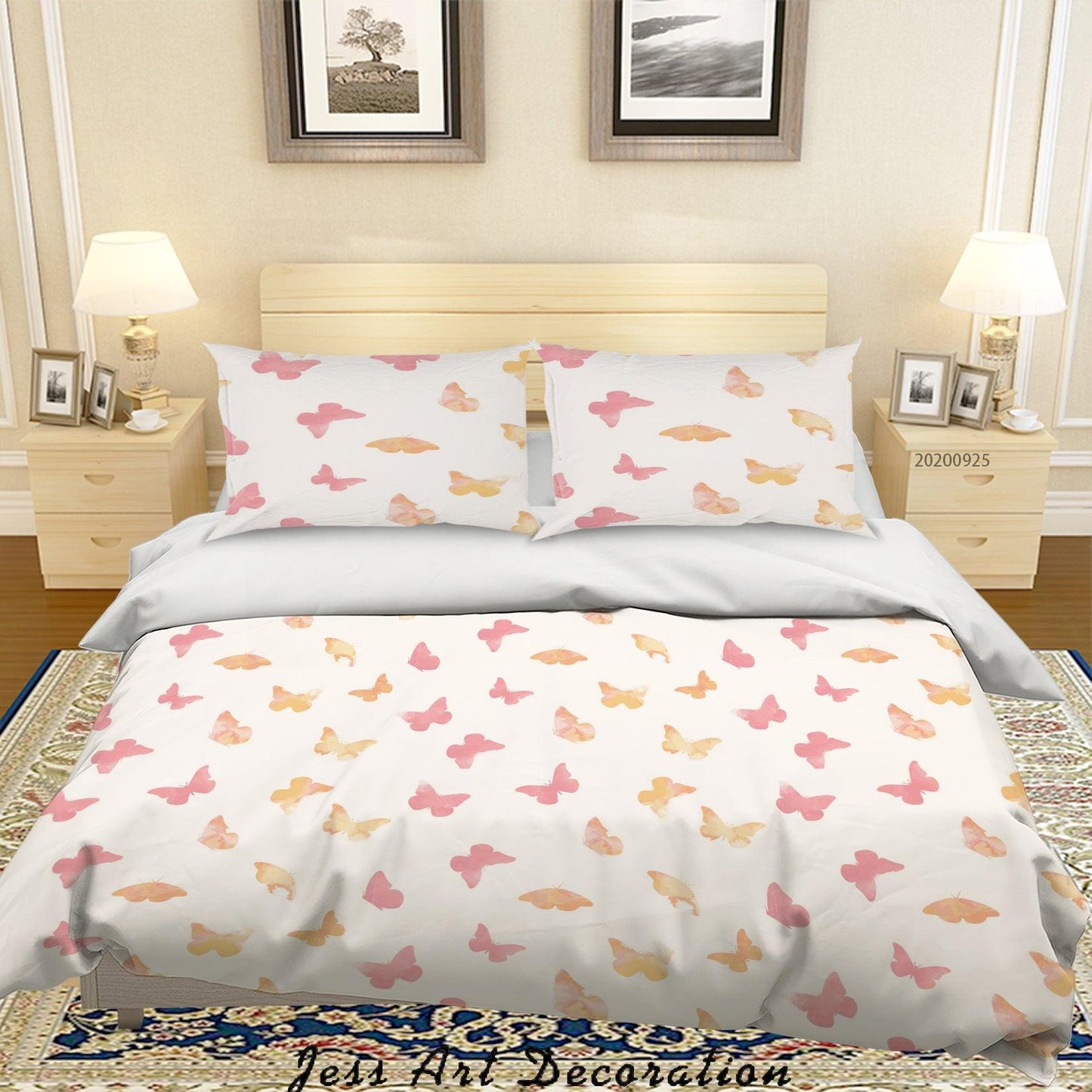 3D Cartoon Animal Butterfly Pattern Quilt Cover Set Bedding Set Duvet Cover Pillowcases WJ 6514
