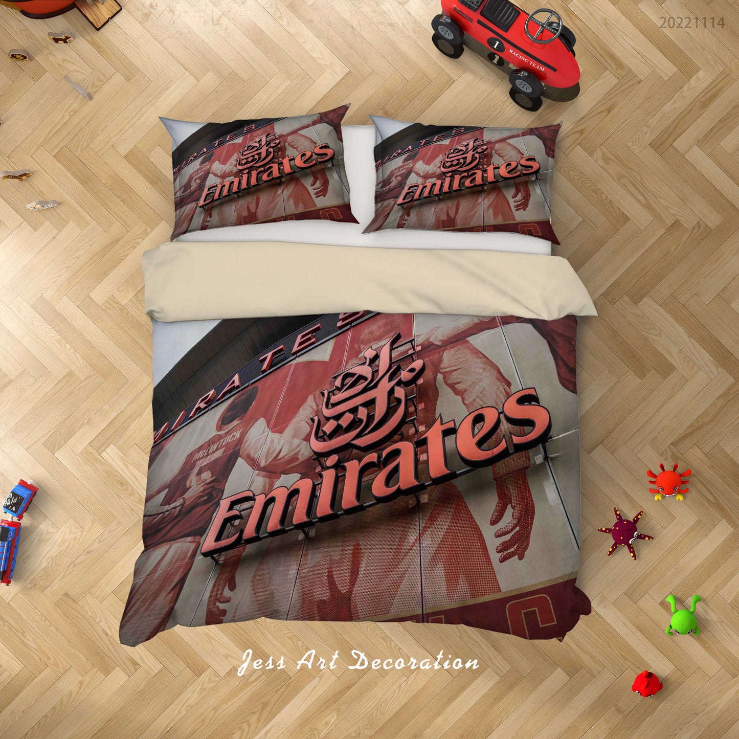 3D Arsenal FC Propaganda Poster Letter Quilt Cover Set Bedding Set Duvet Cover Pillowcase 893