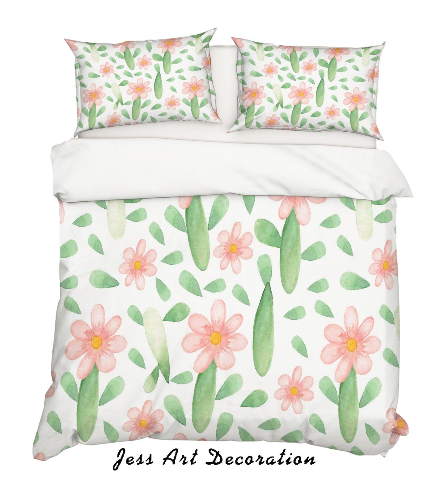 3D Cartoon Floral Leaves Plant Quilt Cover Set Bedding Set Duvet Cover Pillowcases LXL