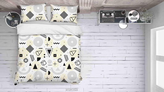 3D Abstract Geometric Pattern Quilt Cover Set Bedding Set Duvet Cover Pillowcases 127