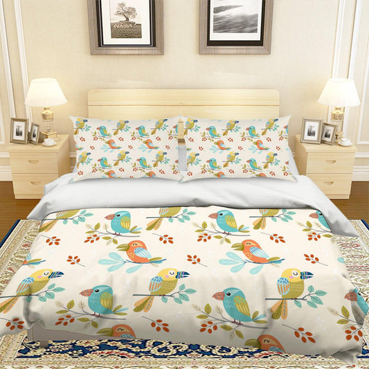 3D Cartoon Bird Quilt Cover Set Bedding Set Pillowcases 14