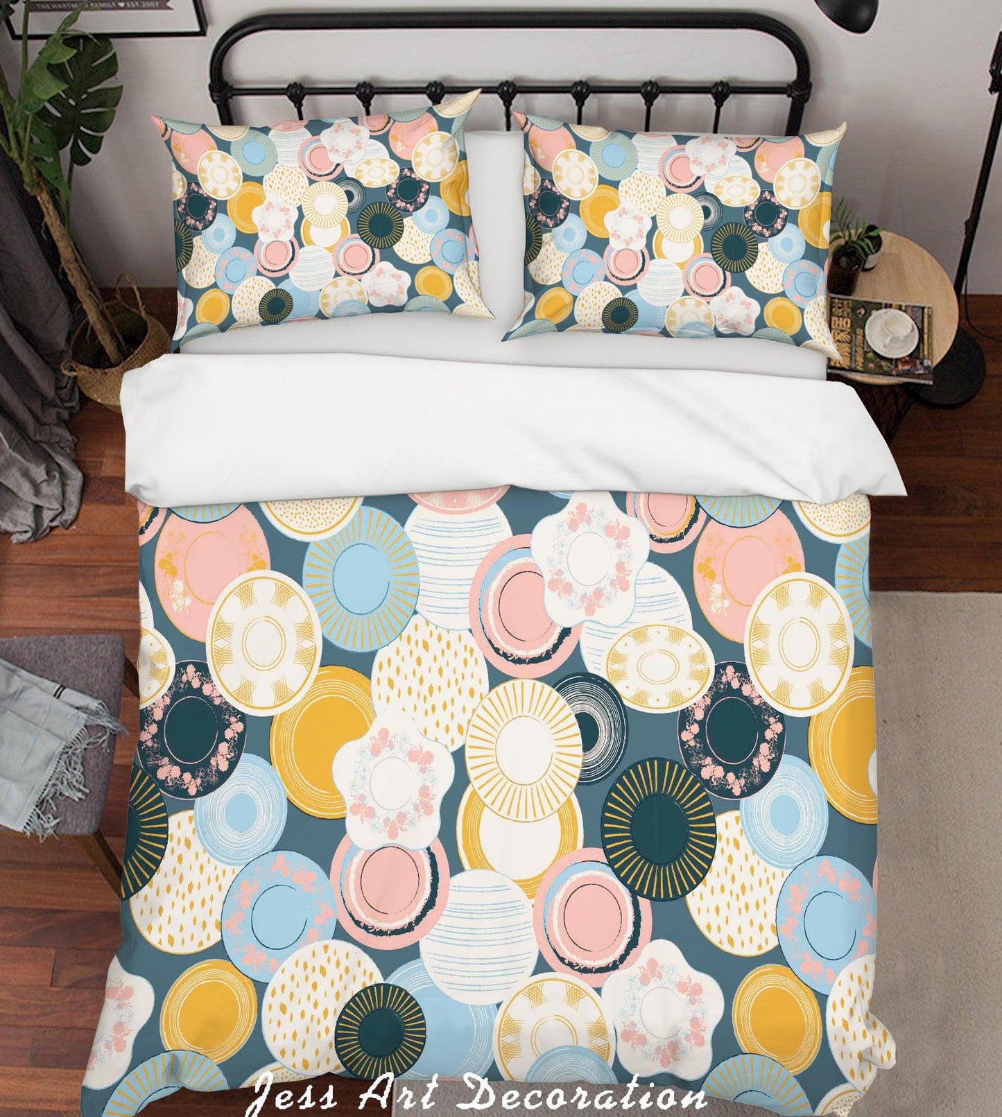 3D Cartoon Plate Pattern Quilt Cover Set Bedding Set Pillowcases 146